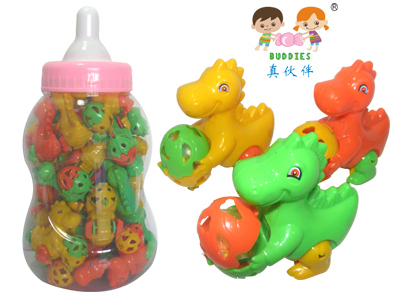 【廠家直銷 供應3071真伙伴奶瓶裝四款回力動物新玩具糖】價格,廠家,圖片,巧克力及制品,汕頭市新伙伴食品-