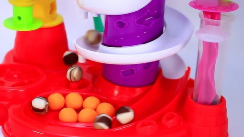 親子彩泥手工 摩天輪糖果機玩具給大嘴巴先生做巧克力牛奶糖