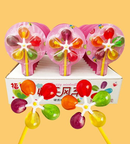 快樂風車棒棒糖12克 支60支 10支兒童禮物玩具糖五彩創意糖果