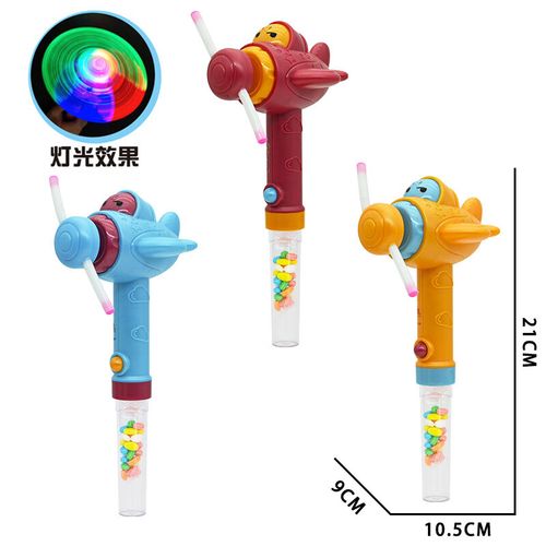 電動(dòng)燈光輪卡通飛機(jī)兒童玩具糖 創(chuàng)意與美味的新體驗(yàn)